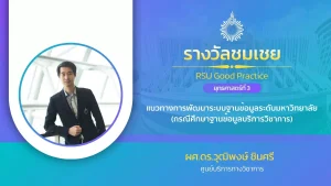 แนวทางการพัฒนาระบบฐานข้อมูลระดับมหาวิทยาลัย (กรณีศึกษาข้อมูลบริการวิชาการ)